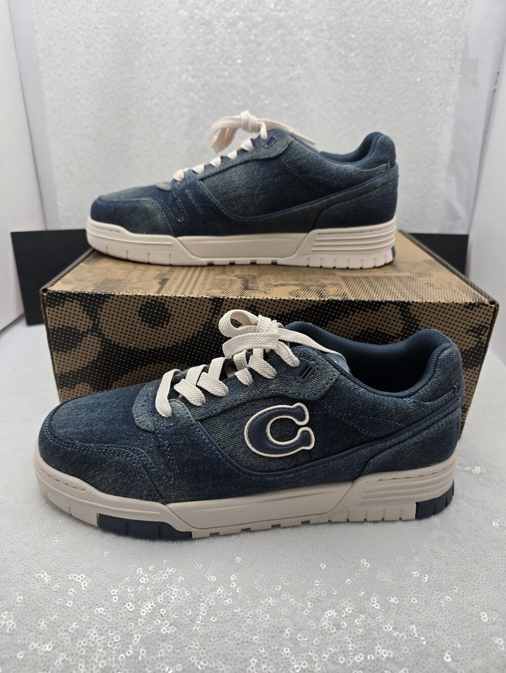 Coach Soho Sneaker In Blue Loved Denim Women's sz 9.5